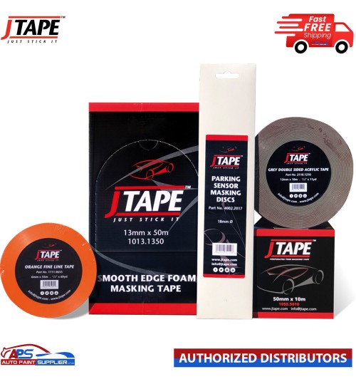 JTape Bundle Smooth edge foam+ perforated trim+orange fine+grey +parking sensor